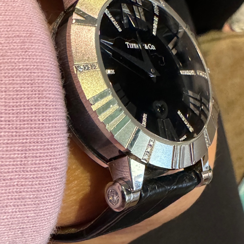 Tiffany & Co Atlas watch 18k white gold with diamonds - Picture 2 of 16